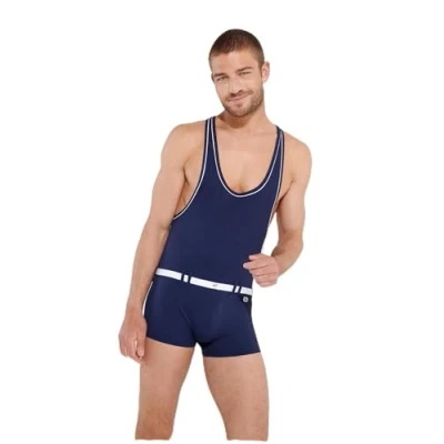 Afbeelding van HOM Rowing Roger, Gesneden jacquard marineblauw en wit, S