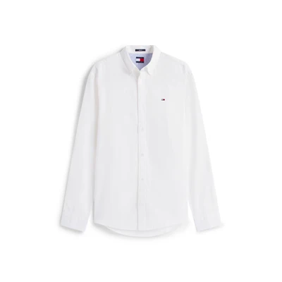 Afbeelding van Tommy Jeans Overhemd Linen Blend Regular Fit Ecru XXL