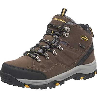 Afbeelding van Skechers Relment Pelmo wandellaarzen met hoge taille, Khaki Suede, 41.5 EU