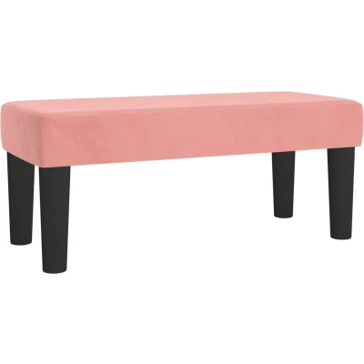 Afbeelding van vidaXL Bankje 70x30x30 cm fluweel roze