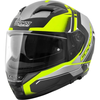 Afbeelding van Germot GM 350 Dekor Helm, zwart grijs geel, afmeting XL voor man