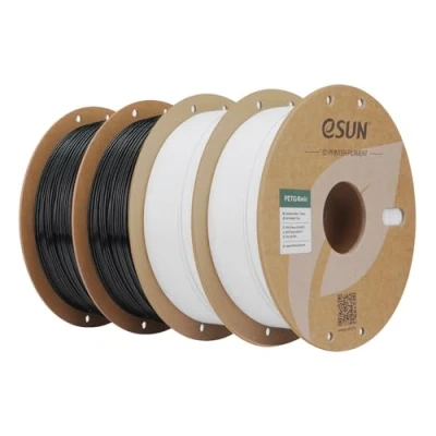 Afbeelding van eSUN PETG filament 1.75mm, Basic met hoge sterktegraad, 1KG spoel (2.2 LBS) 3D print voor printers (Zwart 2KG + Wit 2KG, 4KG)