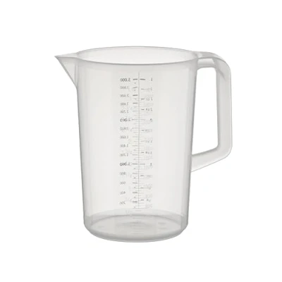 Afbeelding van APS maatbeker 3 liter, Ø 17,5 x H: 23,5 cm, kunststof kan met maatverdeling in reliëf aan de buitenkant, gesloten handvat, 1 en ml literverdeling, vaatwasmachinebestendig