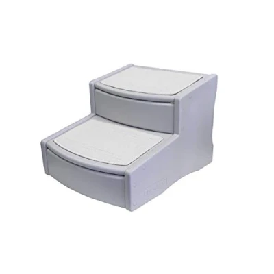 Afbeelding van Pet Gear Easy Step II Extra brede huisdiertrap, 2 staps/voor katten en honden tot 200 pond, Essential Grey (PG9720XLEG)
