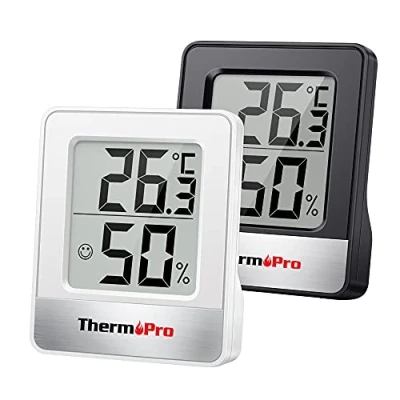 Afbeelding van ThermoPro TP49 Digitale thermo hygrometer duo set, voor binnen en buiten, temperatuur luchtvochtigheidsmeter, met indicator binnenklimaatbeheersing luchtbewaking