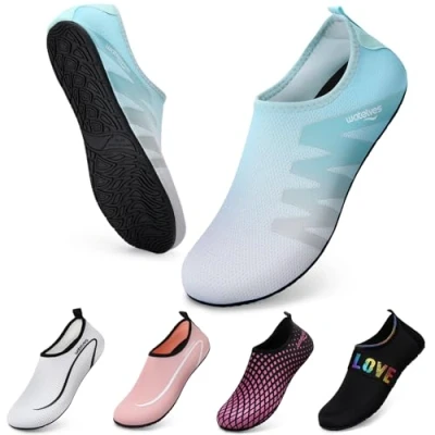 Afbeelding van Waterschoenen Duikschoenen Badschoenen Dame Heren Antislip Superlicht Snel Drogen Surfen Strand Zwembad Uniseks（Grau Blau 34/35）