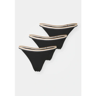 Afbeelding van BOSS Thong 3 PACK String, Dames, Maat: Small, Black