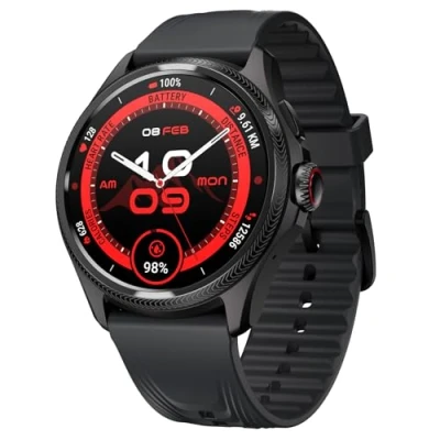 Afbeelding van Ticwatch Pro 5 Enduro Smartwatch voor mannen, Android Wear OS Smart Watch 90 uur, accu 110+ trainingsmodi, 7/24 hartslag, ATM, GPS, kompas, niet compatibel met iPhone, zwart (obsidiaan), Standaard,