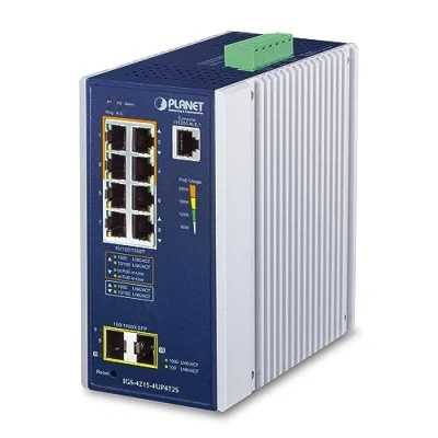 Afbeelding van Planet IGS 4215 4UP4T2S (10 Havens), Netwerkschakelaar, Blauw