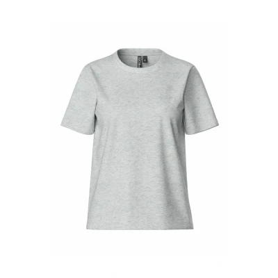 Afbeelding van Pieces Pcria SS Solid TEE NOOS BC Tshirt basic, Dames, Maat: XXL, Light grey melange