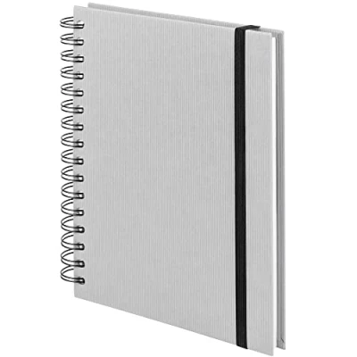Afbeelding van Rössler Papier 1875452171 S.O.H.O. Wire O notitieboek met elastische sluiting, DIN A5, 21,8 x 15,5 2 cm, 80 vel, Stone, 1 st.