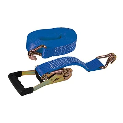 Afbeelding van Silverline J haak ratel sjorband met rubberen handvat 8 m x 50 mm, vermogen 2500 kg, capaciteit 5000 kg