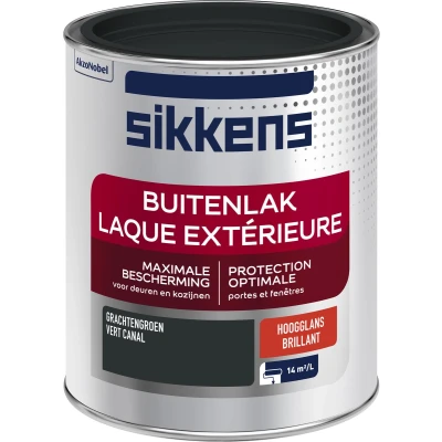 Afbeelding van sikkens buitenlak hoogglans grachtengroen 0.75 ltr