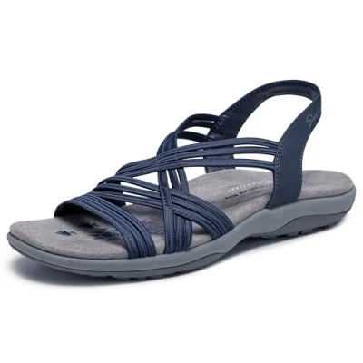 Afbeelding van Skechers Reggae Slimpy Stretch Vegan sandalen blauw Maat 37