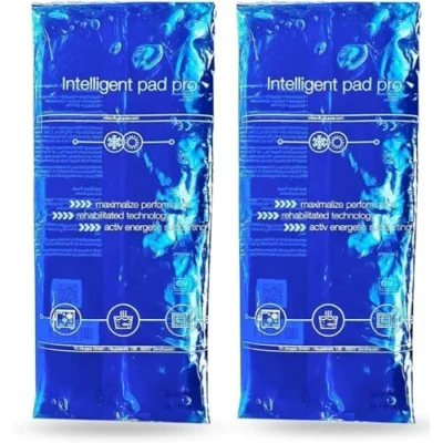 Afbeelding van 2 stuks XXL koelpads cold packs gel blauw, large warmtepads &amp; coolpads voor verstandskies, pijn koorts kinderen volwassenen