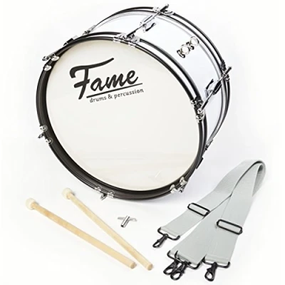 Afbeelding van Fame Junior Marching BassDrum 16&quot;x7 incl. Strap and Beaters bass drum