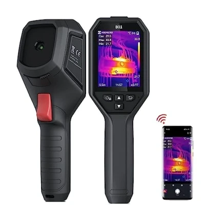 Afbeelding van HIKMICRO warmtebeeldcamera B01, 256 x 192 IR resolutie, WiFi, 25Hz Refresh Rate, warmtebeeldcamera, 3,2&quot; LCD scherm, 49.152 pixels handheld infrarood