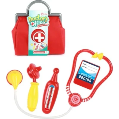 Afbeelding van Toi Toys Doktersset in Tas met Spuit en Thermometer