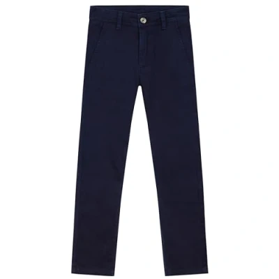 Afbeelding van CityComfort Chino broek voor jongens, jongens met elastische tailleband en zakken, blauw, 11 12 Jaar