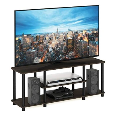 Afbeelding van Furinno laptoptafel turn tube geen gereedschap 3D 3 dieren entertainment TV staat Casual 47 EU Dunkelbraun/Schwarz