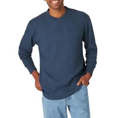 Afbeelding van Wrangler Authentics Gewafelde Henley met lange mouwen voor heren, M