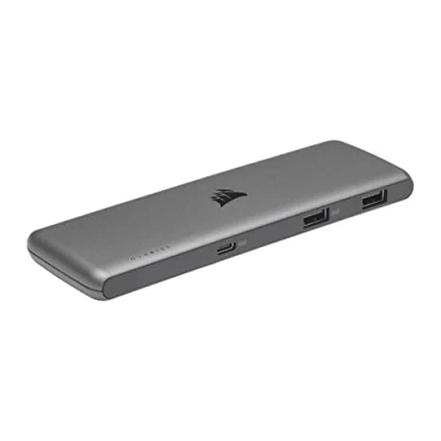 Afbeelding van Corsair USB100 uitbreidingshub met 7 poorten USB C/USB A 3 Type C 4 zelfaangedreven duurzame behuizing