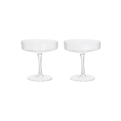Afbeelding van Ferm Living Ripple Glass Champagneglas Set van 2