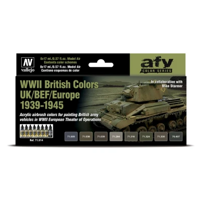 Afbeelding van Model Air AFV Series WWII British Colors UK/BEF/Europe 1939 1945 8 kleuren 17ml 71614