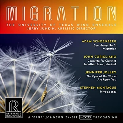 Afbeelding van The University Of Texas Wind Ensemble, Jerry Junkin Migration (Schoenberg, Corigliano, Jolley, Montague) (CD)