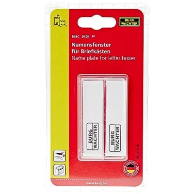 Afbeelding van Burg Wächter BK 92 F SB Set van 2 naamplaatjes, brievenbus accessoires, verzinkt plaatstaal