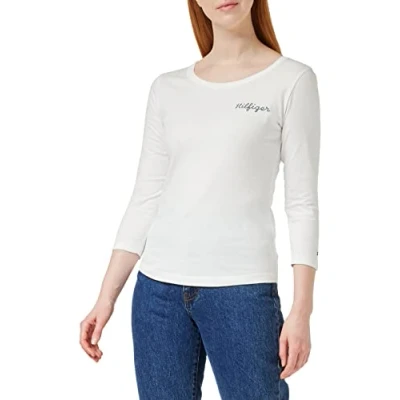 Afbeelding van Tommy Hilfiger Overige gebreide tops voor dames, Wit (Ecru), XL