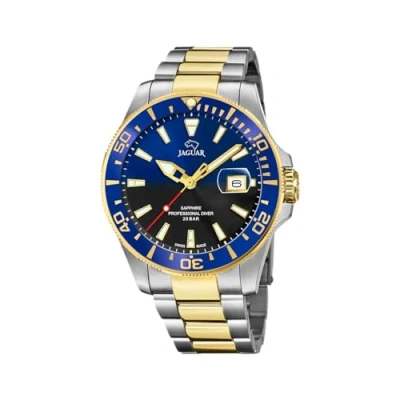 Afbeelding van Jaguar J863/3 Heren Horloge Saffierglas Roestvrijstaal/Staal Goudkleurig/Zilverkleurig Ø 43.5 mm Quartz Vouw/Vlindersluiting