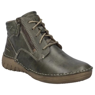 Afbeelding van Josef Seibel Felicia Enkellaarsjes met plateauzool, Dames, Maat: 40, Oliv Leer