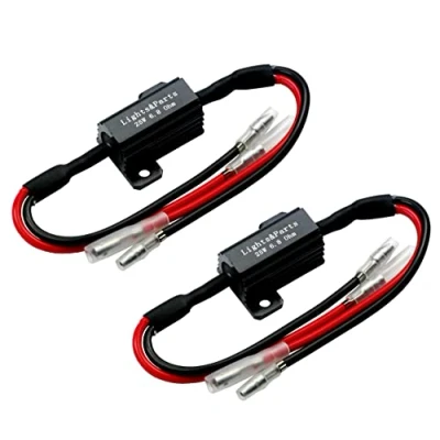 Afbeelding van L &amp; P Car Design LP B548 2 stuks Vermogensweerstand, lastweerstand, weerstand voor SMD LED Mini Knipperlicht Richtingaanwijzer de juiste knipperfrequentie 12V