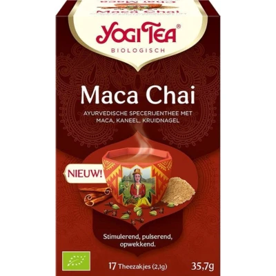 Afbeelding van 6x Yogi tea Maca Chai 12 Stuks