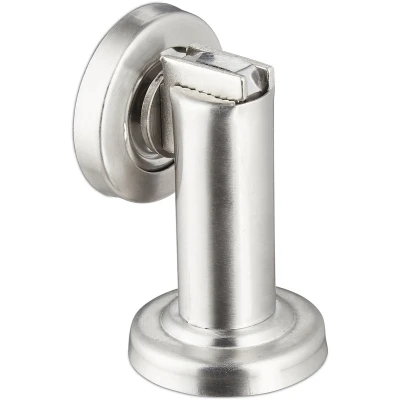 Afbeelding van Relaxdays 4x deurstopper binnen deurvastzetter magneet roestvrij staal wandmontage