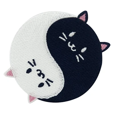 Afbeelding van Yin en Yang Baby kattenpatch om op te strijken Cat Patches, Strijkplaatje, Finally Home