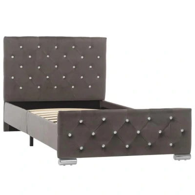 Afbeelding van Bedframe fluweel grijs 90x200 cm