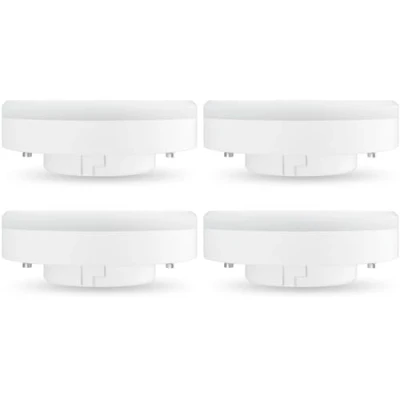 Afbeelding van LUTW Ledlamp, GX53, 6 W, komt overeen met 50 W halogeen, 6000 K, koud wit licht, niet dimbaar, stralingshoek: 120, 556 lm, inbouwspot voor kasten, vitrines, kast, 4 stuks