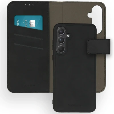 Afbeelding van Samsung Galaxy A55 Hoesje Kunstleder iMoshion Bookcase/2 in 1 Case Zwart Telefoonhoesje