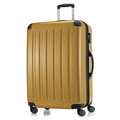 Afbeelding van HAUPTSTADTKOFFER Alex hardshell koffer trolley rolkoffer reiskoffer, 4 dubbele wielen, uitbreiding, Herfstgoud, 75 cm, Grote