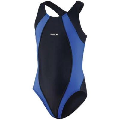 Afbeelding van Beco Badpak Meisjes Polyamide/elastaan Zwart/blauw Mt 140