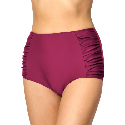 Afbeelding van Merry Style Dames Zwembroek Bikinibroekje Elastische tailleband Polyamide &amp; Elastaan Wijn rood (5288) 50 MS MS10 119 SL