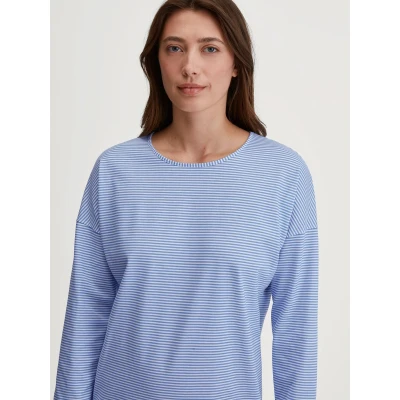 Afbeelding van Calida Lovely Langarm Nachtjapon, Dames, Maat: 36/38, Hydrangea blue