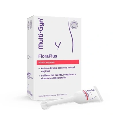 Afbeelding van Multi Gyn FloraPlus helpt bij de vermindering van symptomen vaginale schimmelinfecties, 5 tubes à ml
