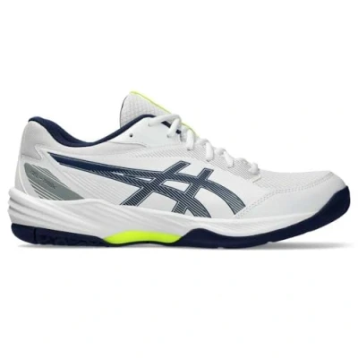 Afbeelding van Asics Geltask 4 Handbalschoenen, Heren, Maat: 45, White/blue expanse Textiel/ synthetisch
