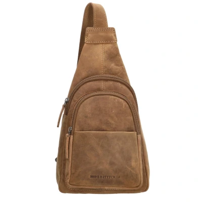 Afbeelding van Hide &amp; Stitches Idaho schoudertas Rugzak Bruin