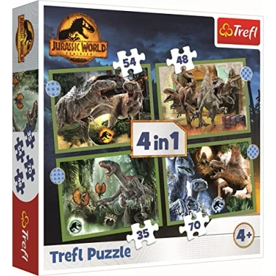 Afbeelding van Trefl 4in1M Threatening dinosaurs / Universal Jurassic Wor