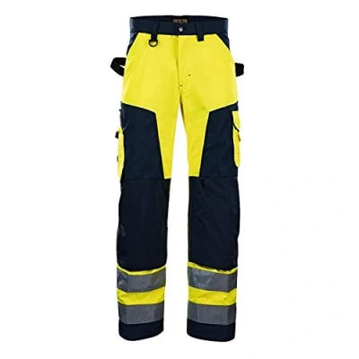 Afbeelding van Blaklader Werkbroek High Vis zonder spijkerzakken 1566 1811 Geel/Marineblauw D124