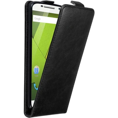 Afbeelding van Cadorabo Hoesje geschikt voor Motorola MOTO X PLAY in ZWARTE NACHT Beschermhoes Flip Case Cover magnetische sluiting
